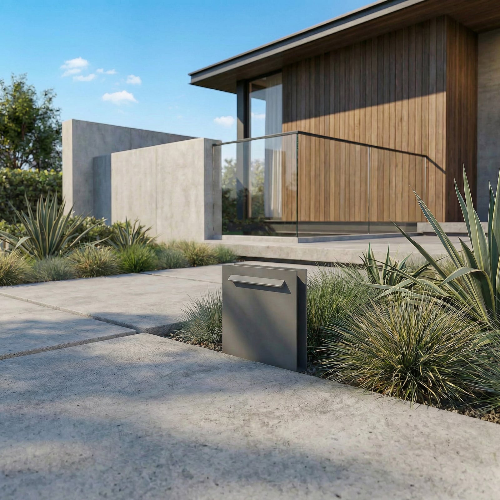 Joril LED-Sockellampe, anthrazit, CCT, 23 cm, IP65 - Lucande