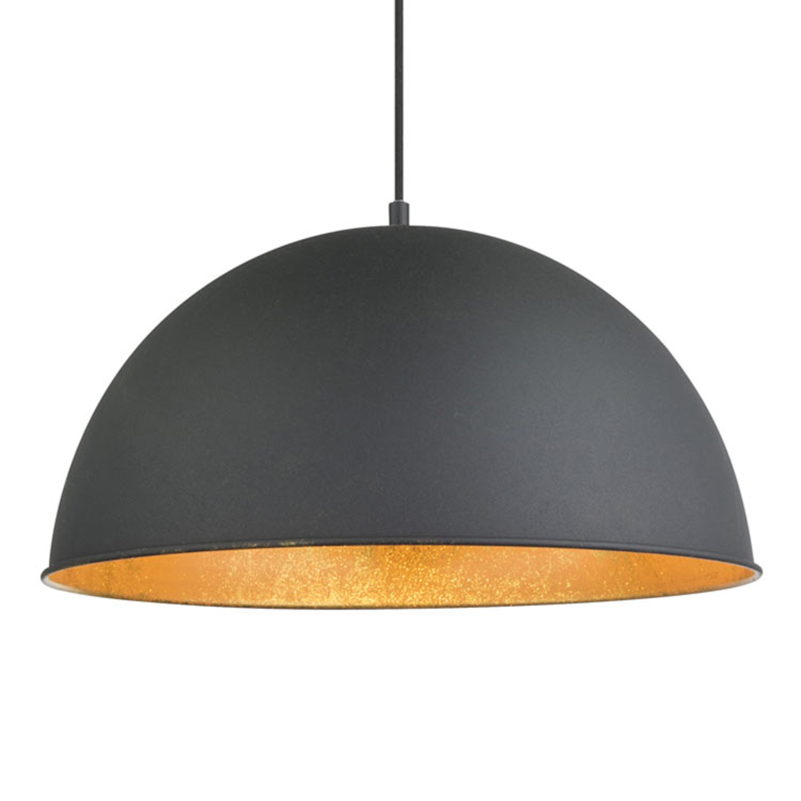 Globo Black and golden Lenn pendant light, for Living / Dining Room, metal, E27, 60 W, energy efficiency: A++