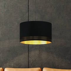 Lampada a sospensione Esteperra, nero/oro, Ø 38 cm