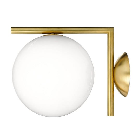 IC C/W1 Vägglampa/Plafond Mässing - Flos