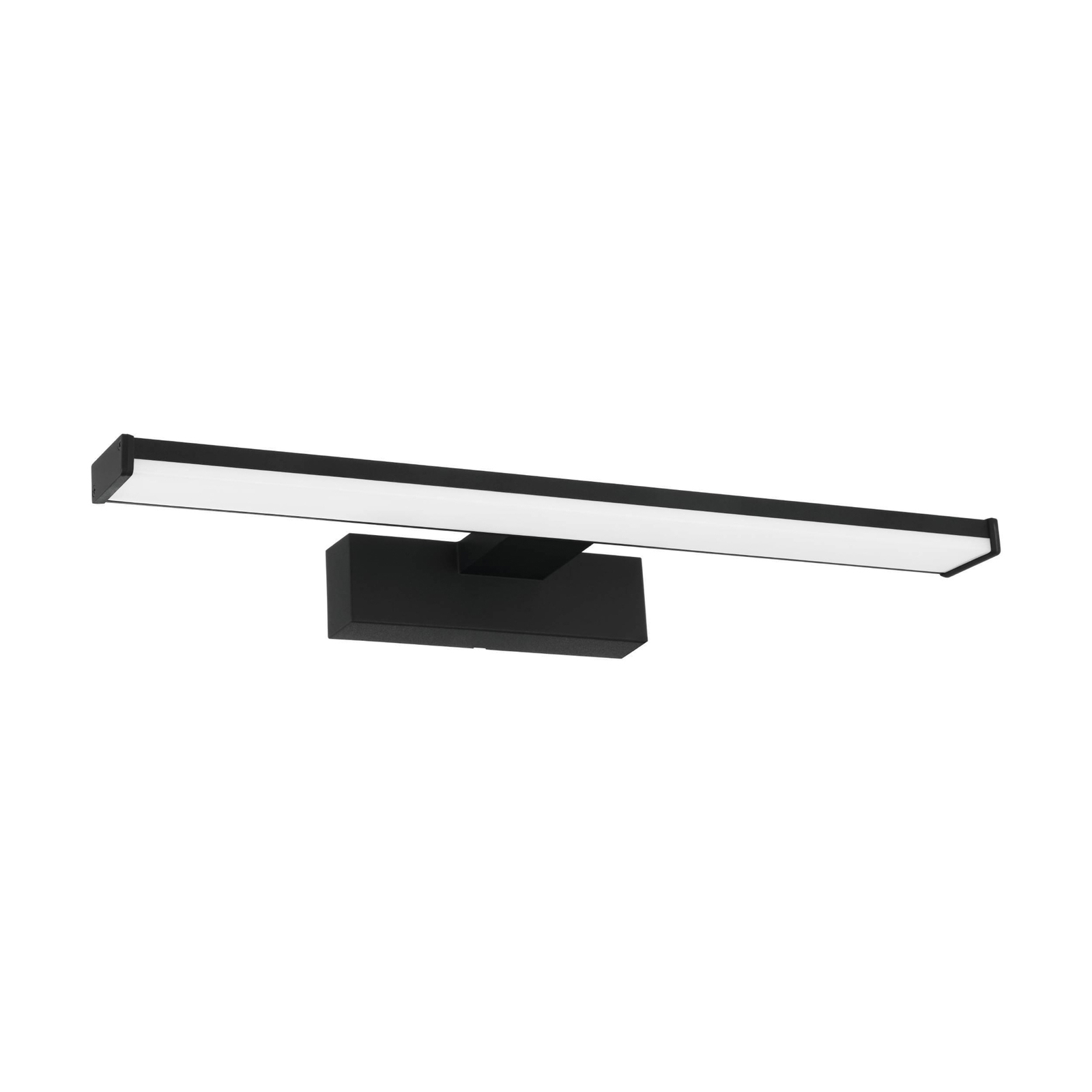 LED-vegglampe Pandella 1, lengde 40 cm, svart, aluminium