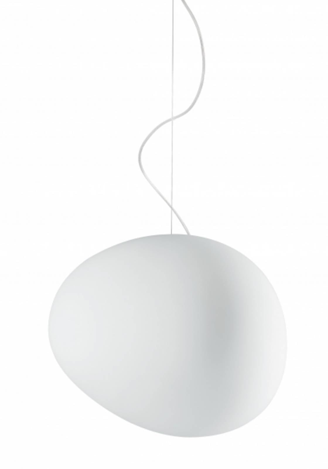 Foscarini Pendelleuchte Gregg Grande, weiß, Höhe 40 cm