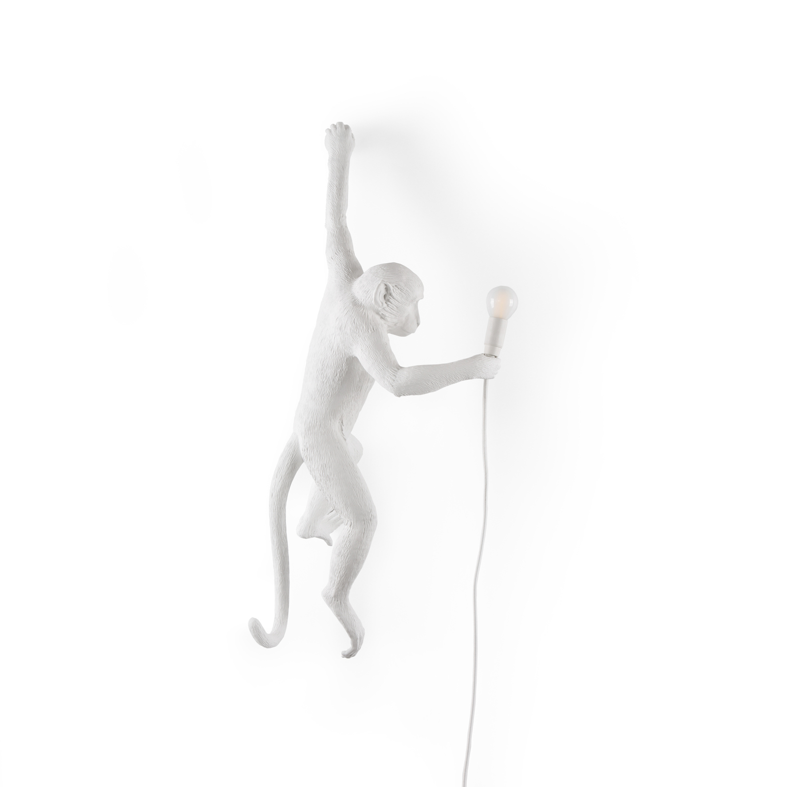 SELETTI Monkey Lamp LED декоративна стенна лампа лява бяла
