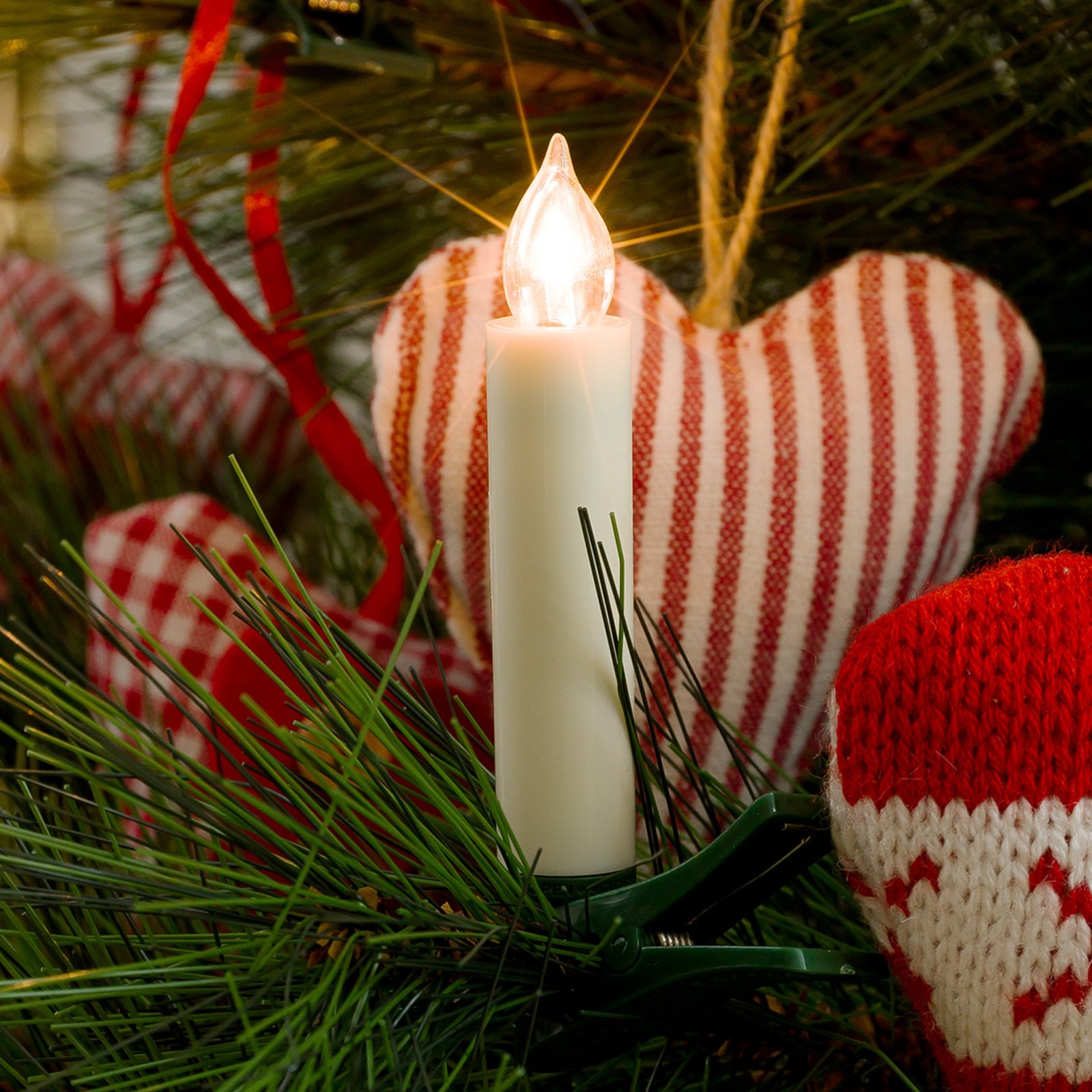 Žiarovky vianočný strom bezdrôtové doplnok 8cm 5pl
