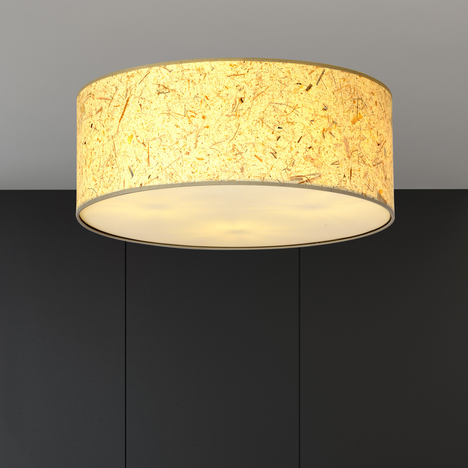 Aston ceiling lamp, Ø 50 cm, cork look