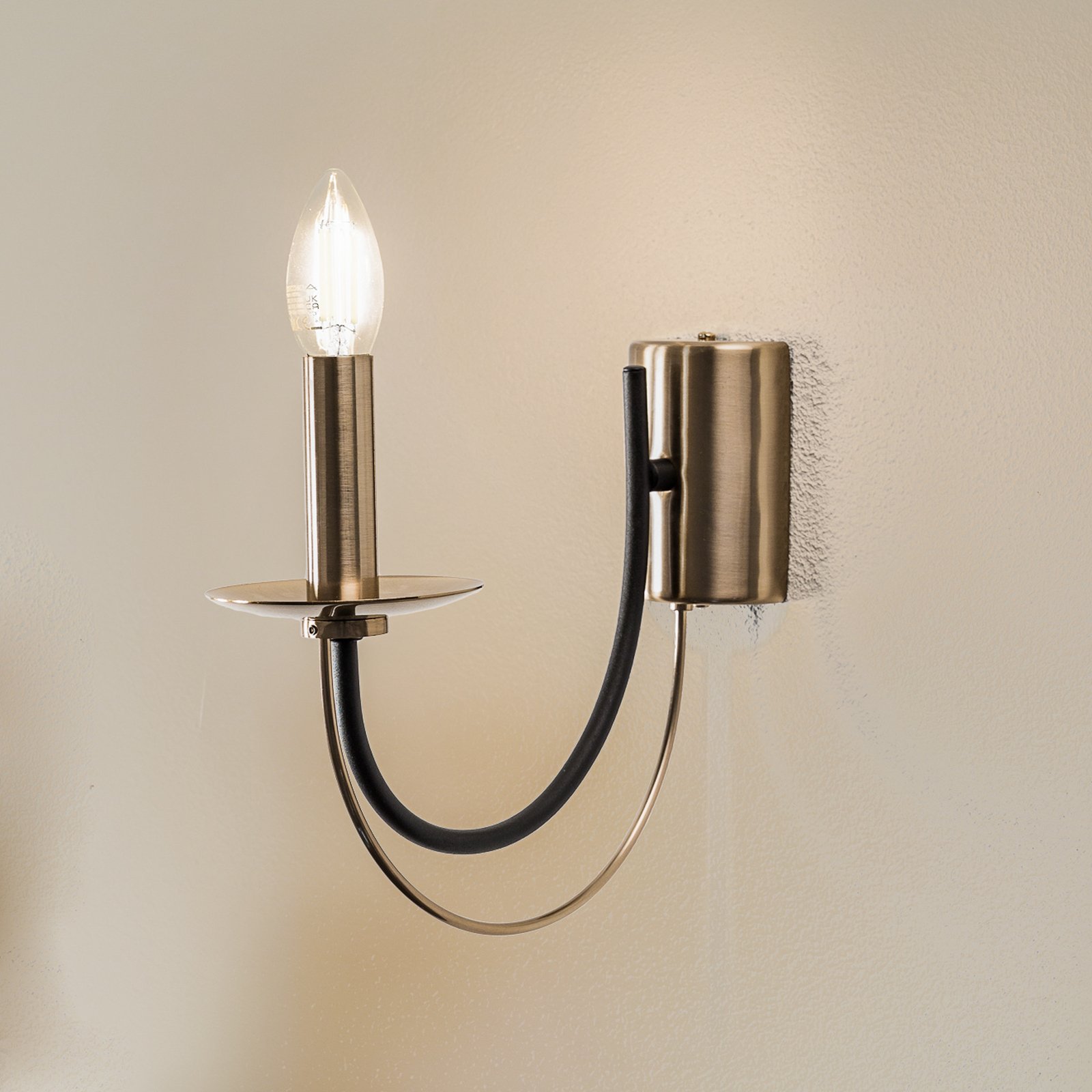 Applique Ferra, ottone anticato, 1 luce