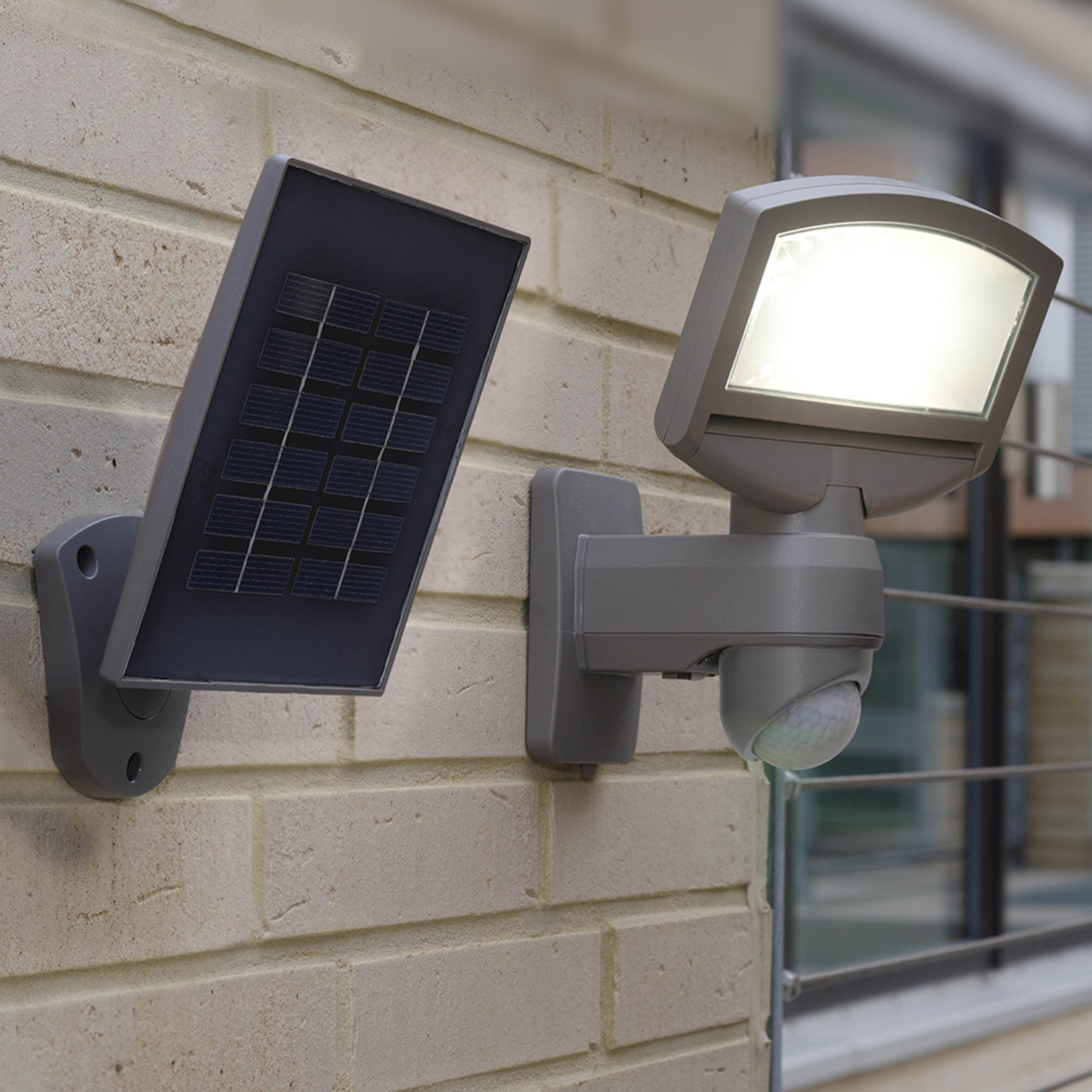 Solcelle-LED udendørsvæglampe Lord Sunshine, modul