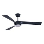 Beacon ventilador de techo con luz Line negro 132 cm silencioso