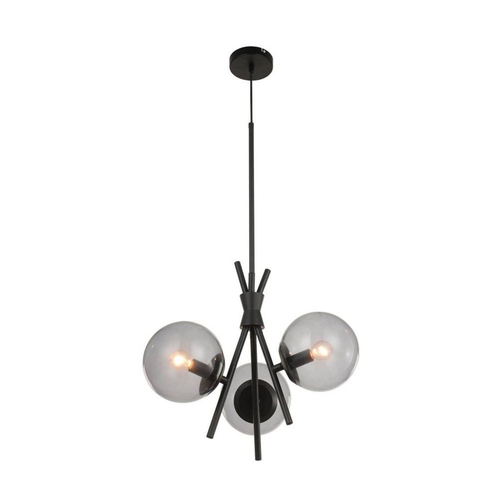 Sotiana 3 Round Lustră Pendul Black - Lucande