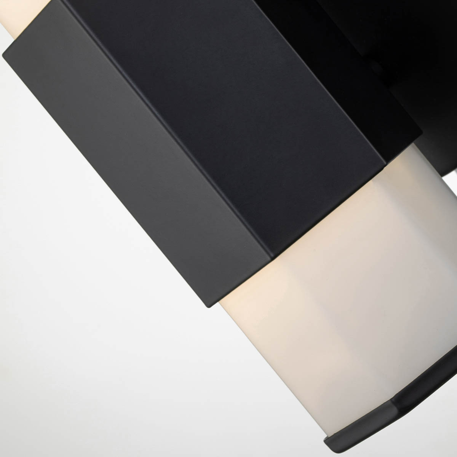 LED-Bad-Wandleuchte Facet Single, 3000 K, schwarz