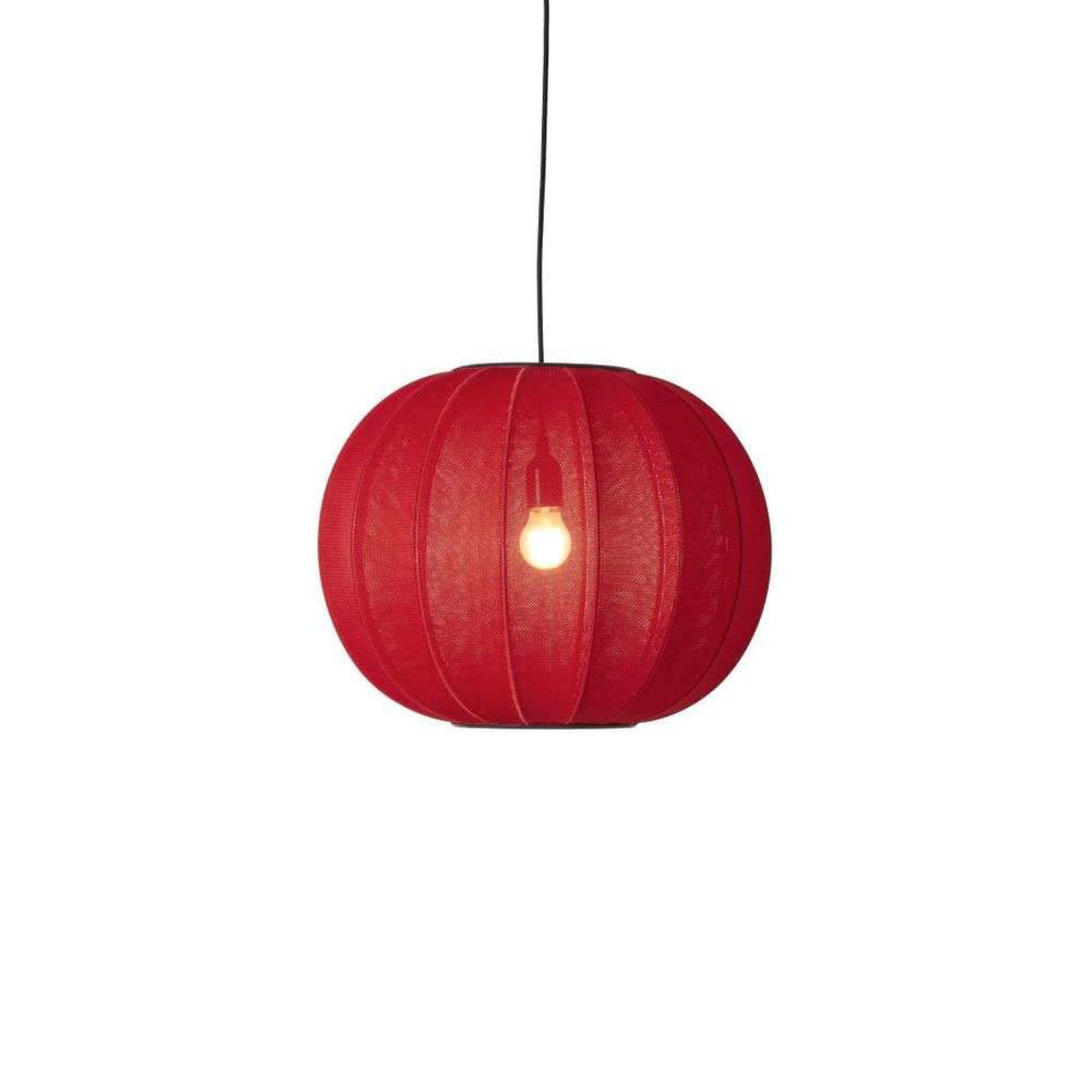 Knit-Wit 45 Round LED Taklampa Maple Red - Made By Hand