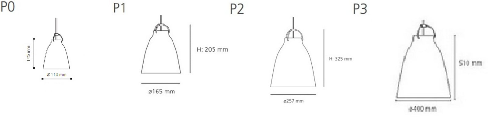 Caravaggio™ P1 Lustră Pendul White - Fritz Hansen