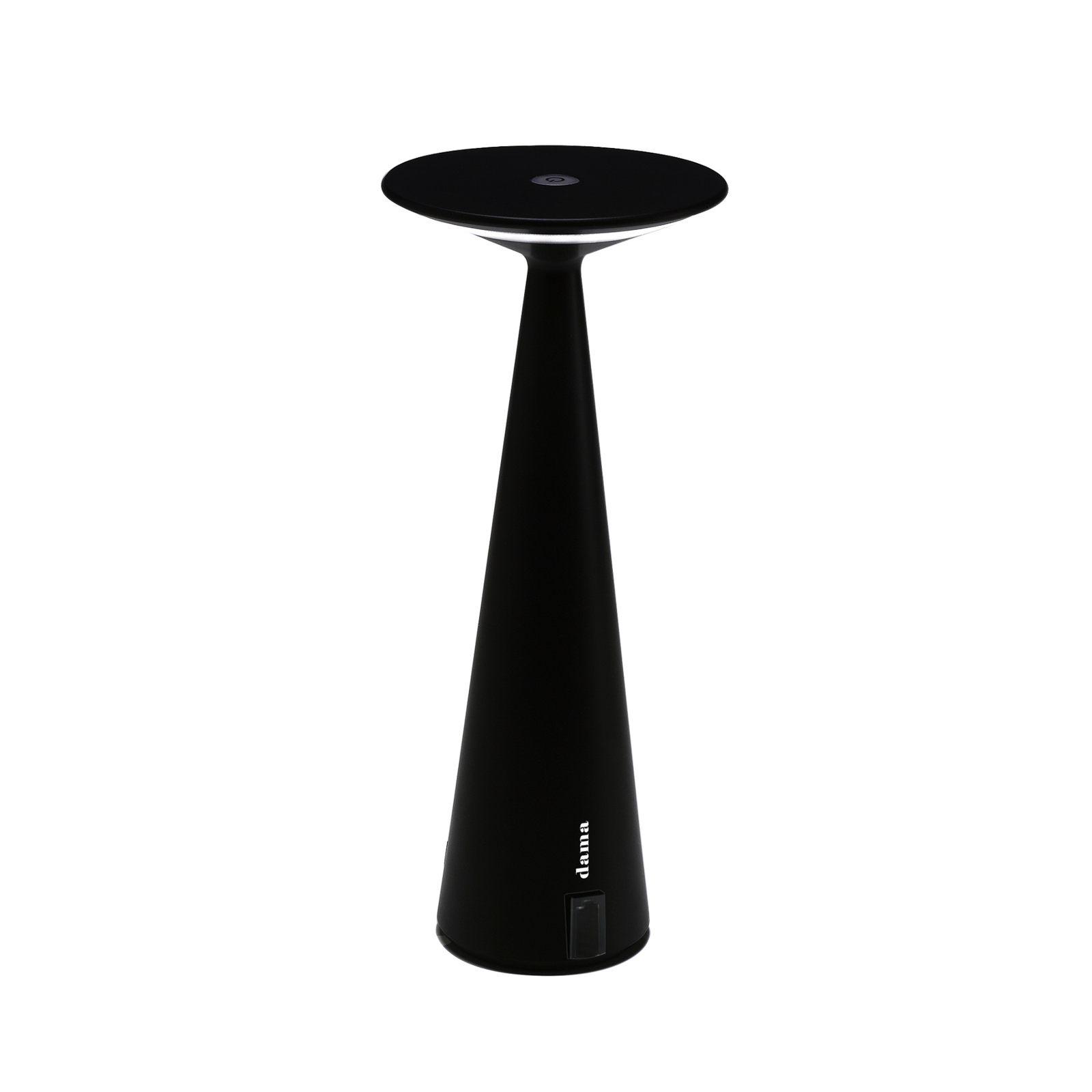 Zafferano Dama battery table lamp IP54 black