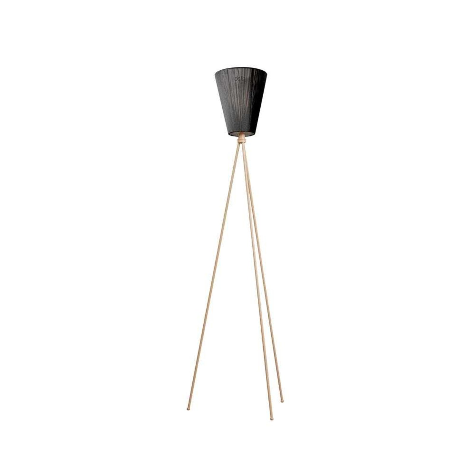 Oslo Wood Floor Lamp Beige/Black - Northern