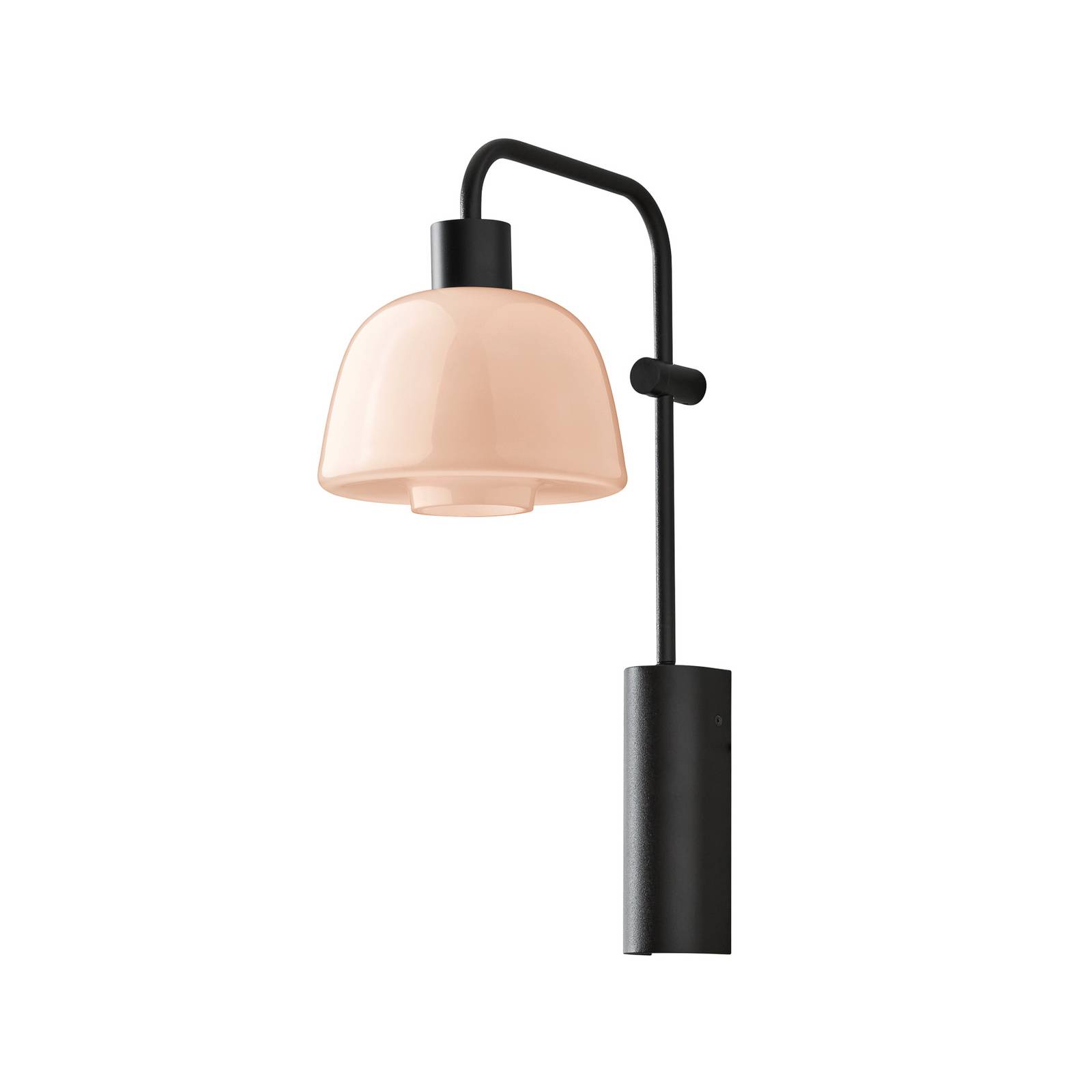 Bover LED-Wandlampe Drep A/04, nude, Glas, schwarz, 2.700 K