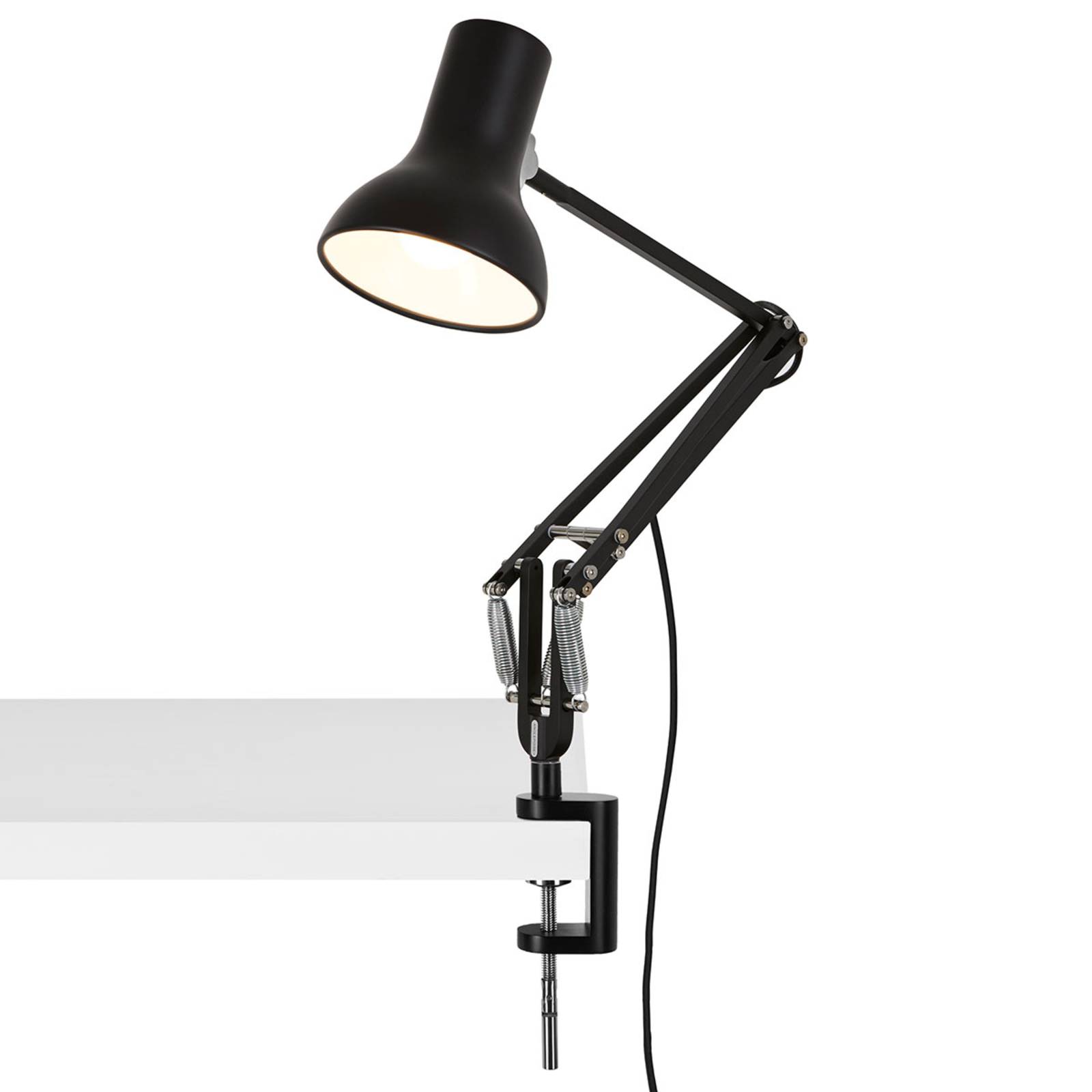 Anglepoise Type 75 Mini lampa z klipsem czarna