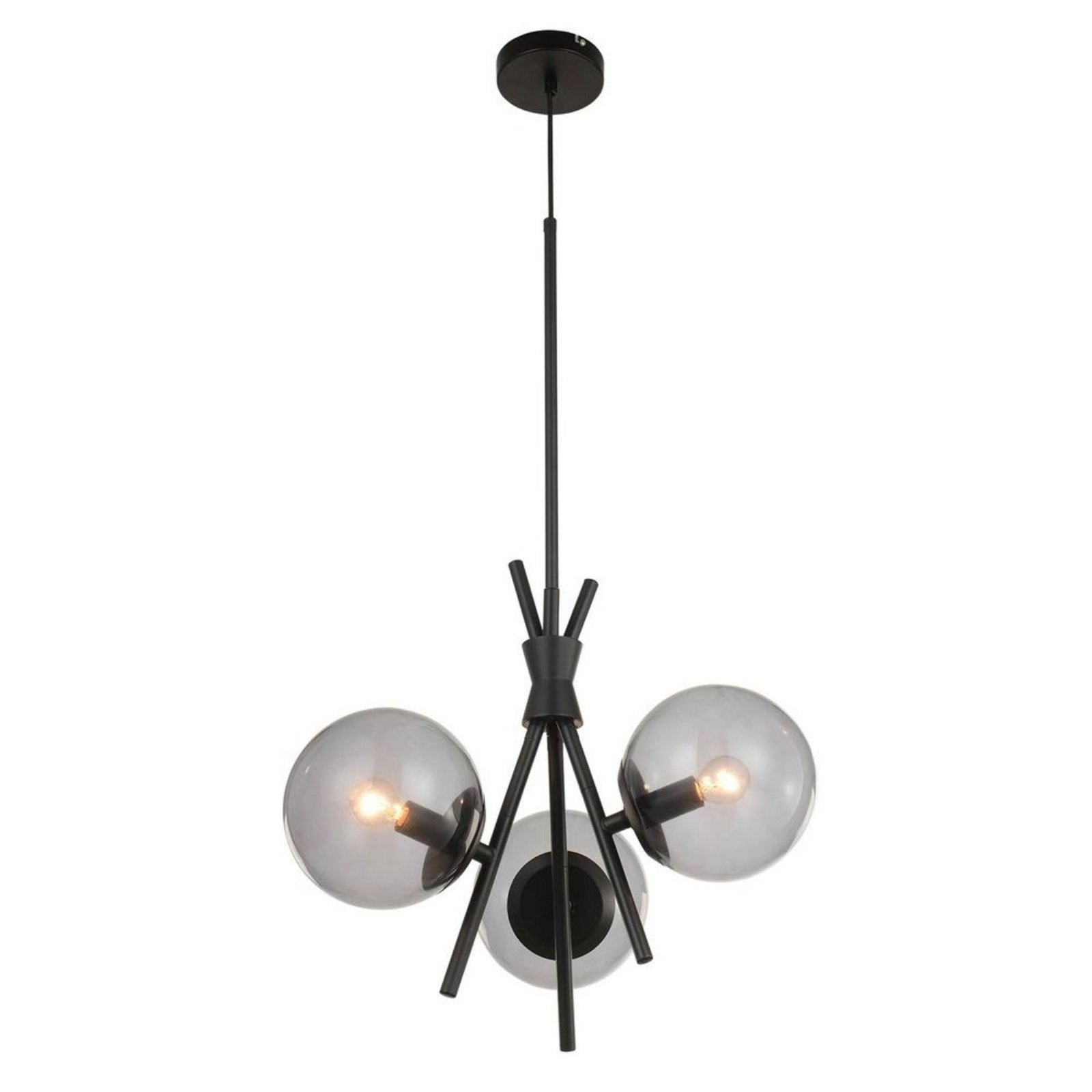 Sotiana 3 Round Lustră Pendul Black - Lucande