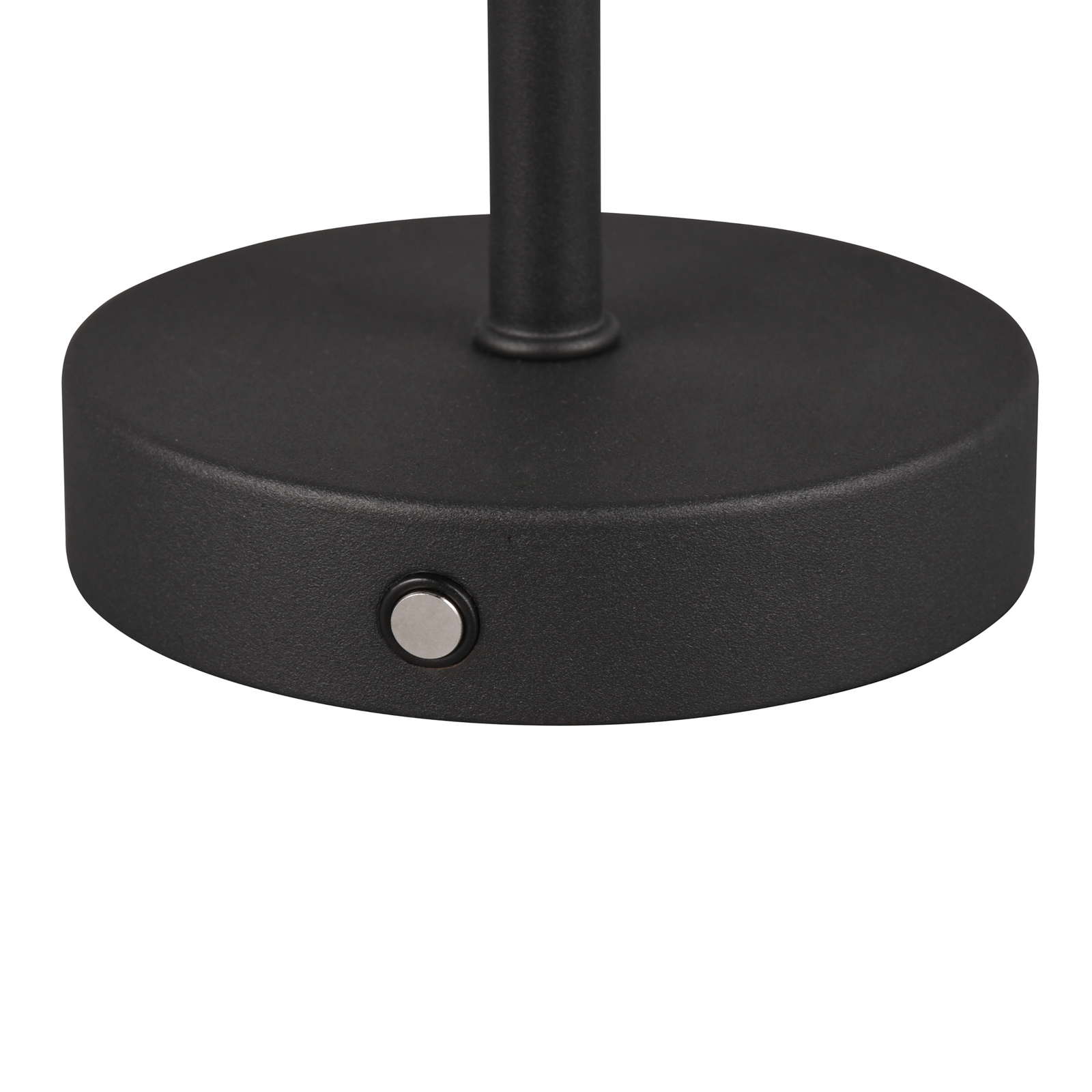 Lampe de table LED rechargeable Jeff, noir mat, hauteur 30 cm, métal