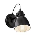 Vintage-wandlamp Priddy, zwart