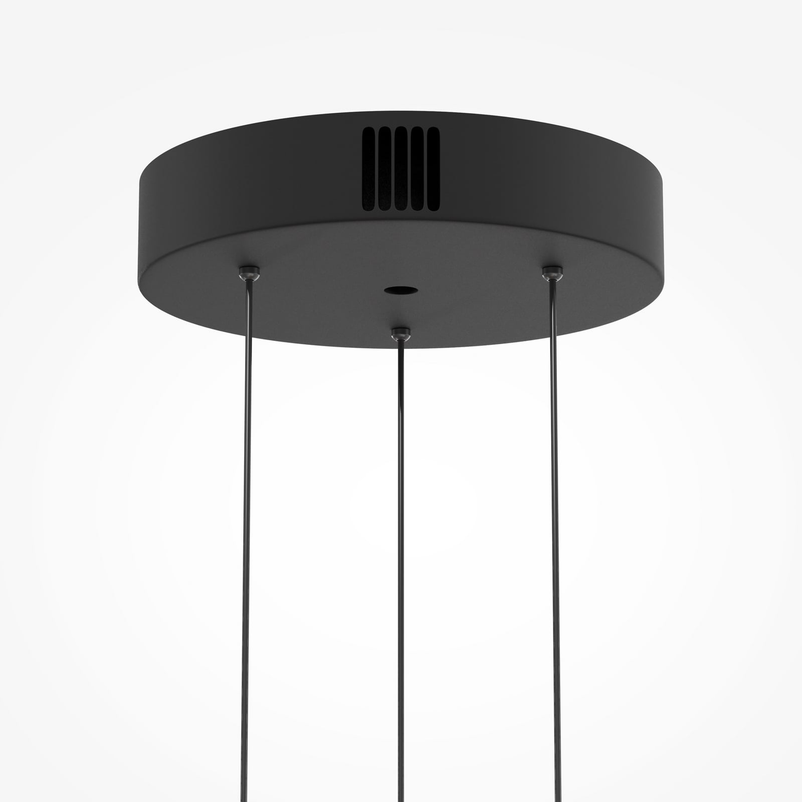 LED viseća svjetiljka Bassa, smeđa, Ø 45 cm, staklo, prigušiva