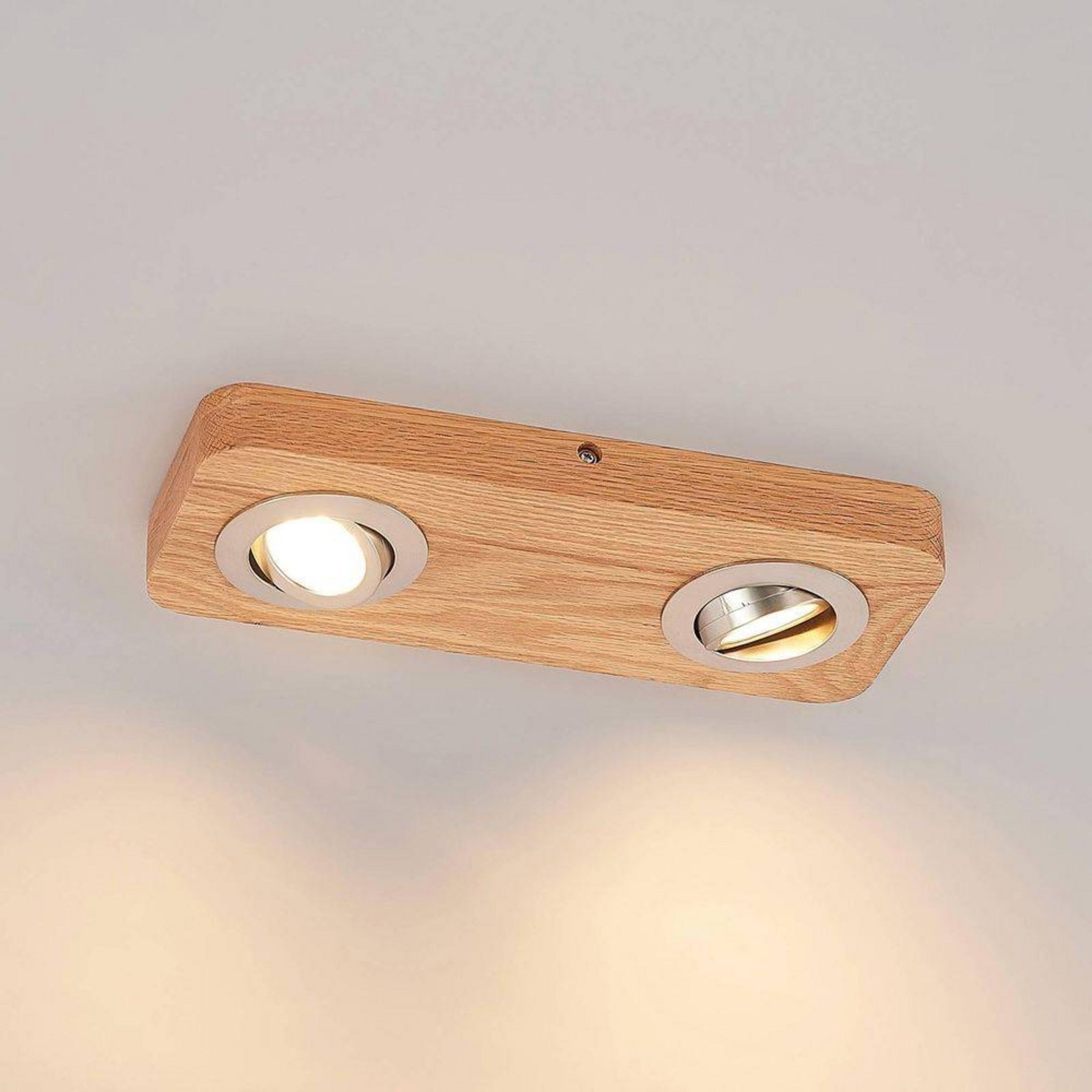 Mikari 2 LED Plafonieră Wood - Lindby