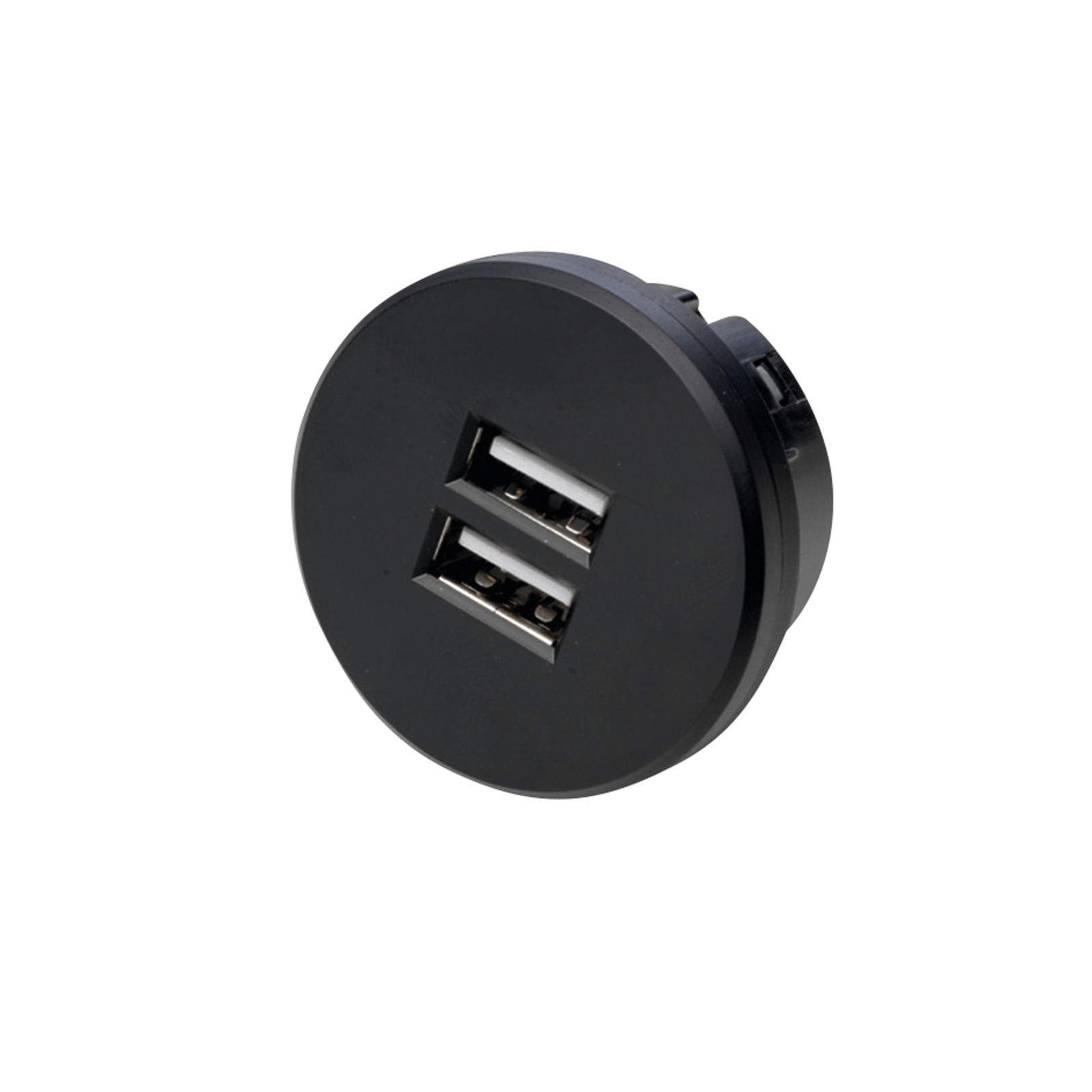USB-Doppelsteckdose, rund