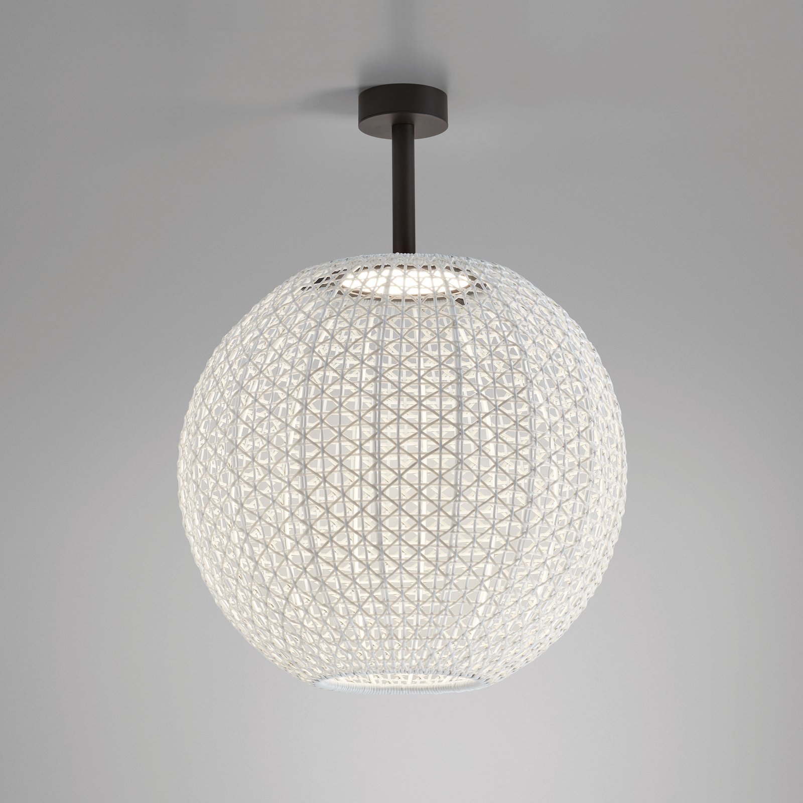 Bover Nans Sphere PF/60 LED-Außendeckenlampe beige