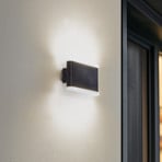 Candeeiro de parede exterior Lindby Smart LED Elvi, CCT, RGB, Tuya, IP54