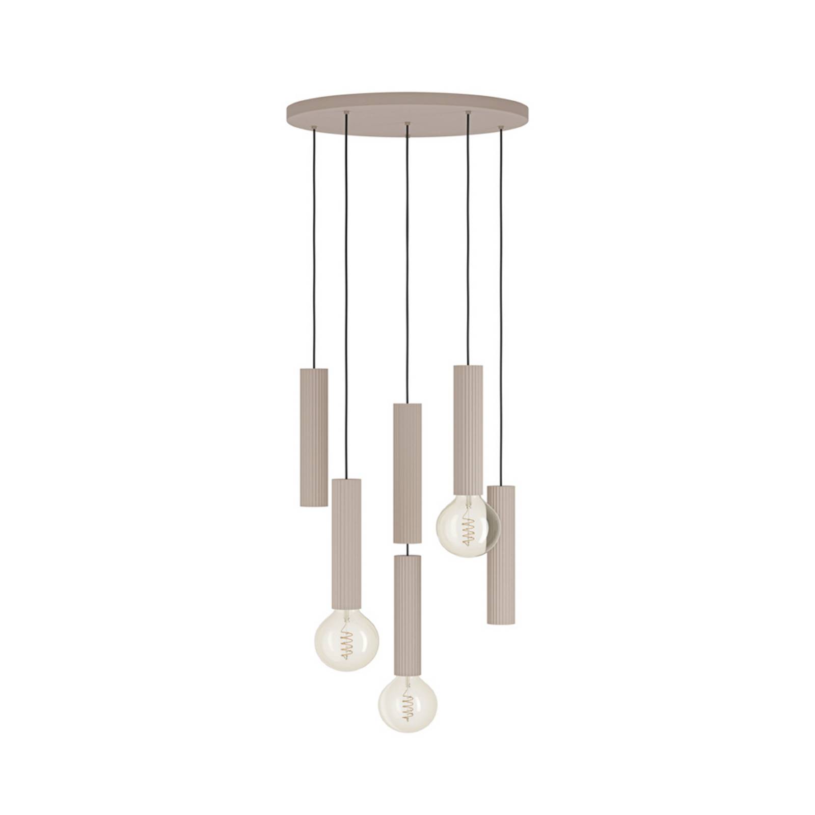 EGLO Hängeleuchte FARIOLO, beige, Ø 48 cm, 6-flg., Metall