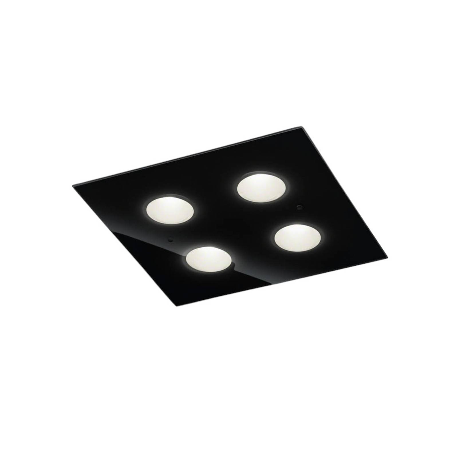 Helestra Nomi LED-Deckenlampe 38x38cm dim schwarz