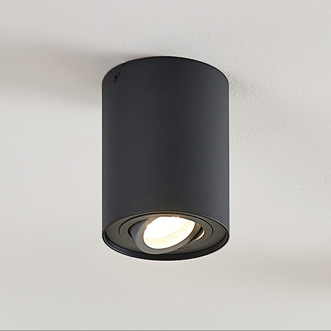ELC Jeyla downlight, GU10, rund, antrasitt