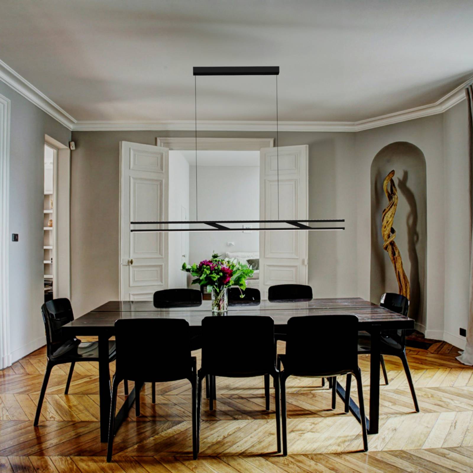 OLIGO LED-Hängelampe Linto FIX, schwarz, Metall, 927, dim günstig online kaufen