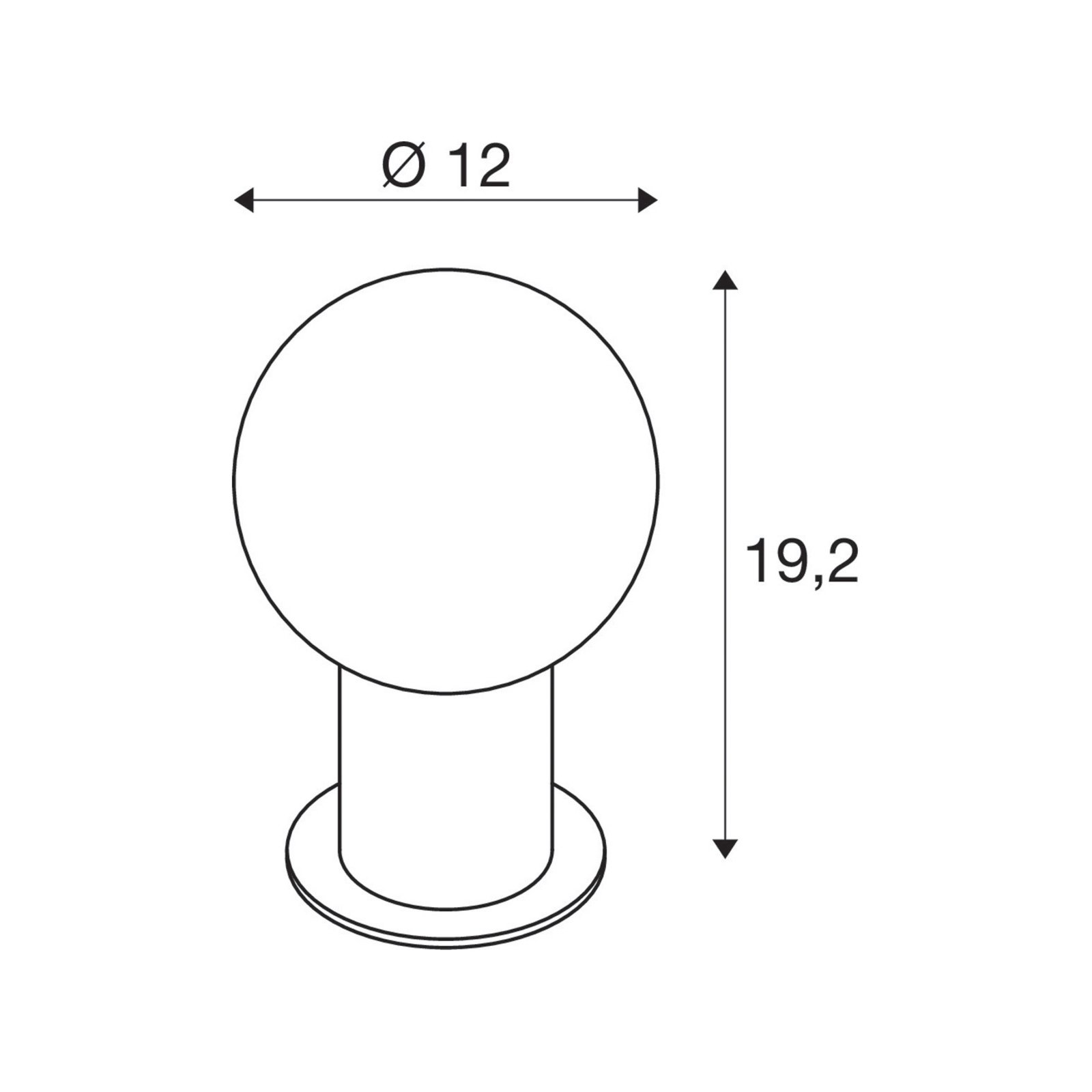 SLV Lampe de table Varyt, noir, aluminium, hauteur 19,2 cm