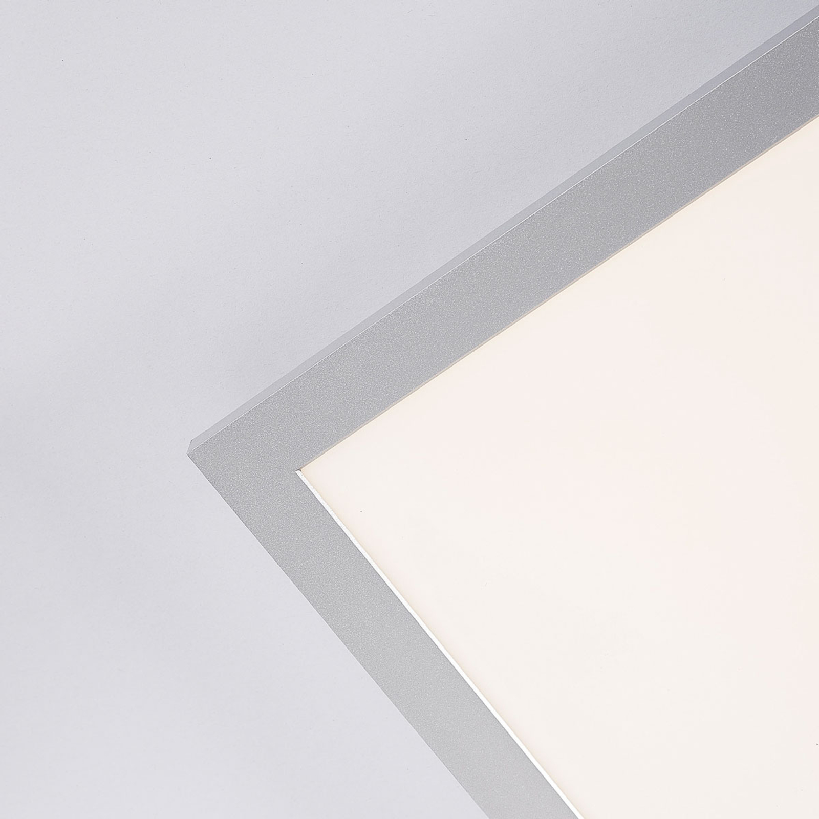 Arcchio Lysander LED panel, CCT, 61,4 cm, striebro