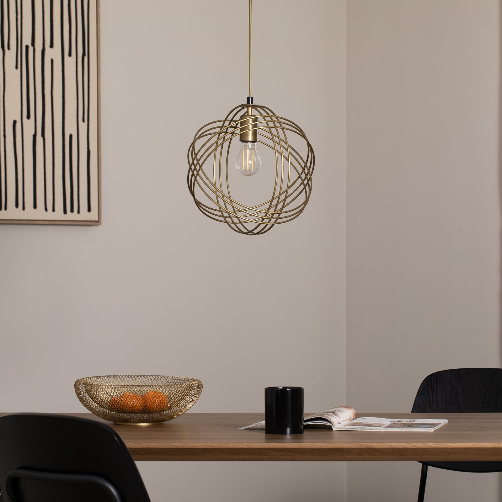 Suspension Mekik, vieil or, métal, Ø 28 cm