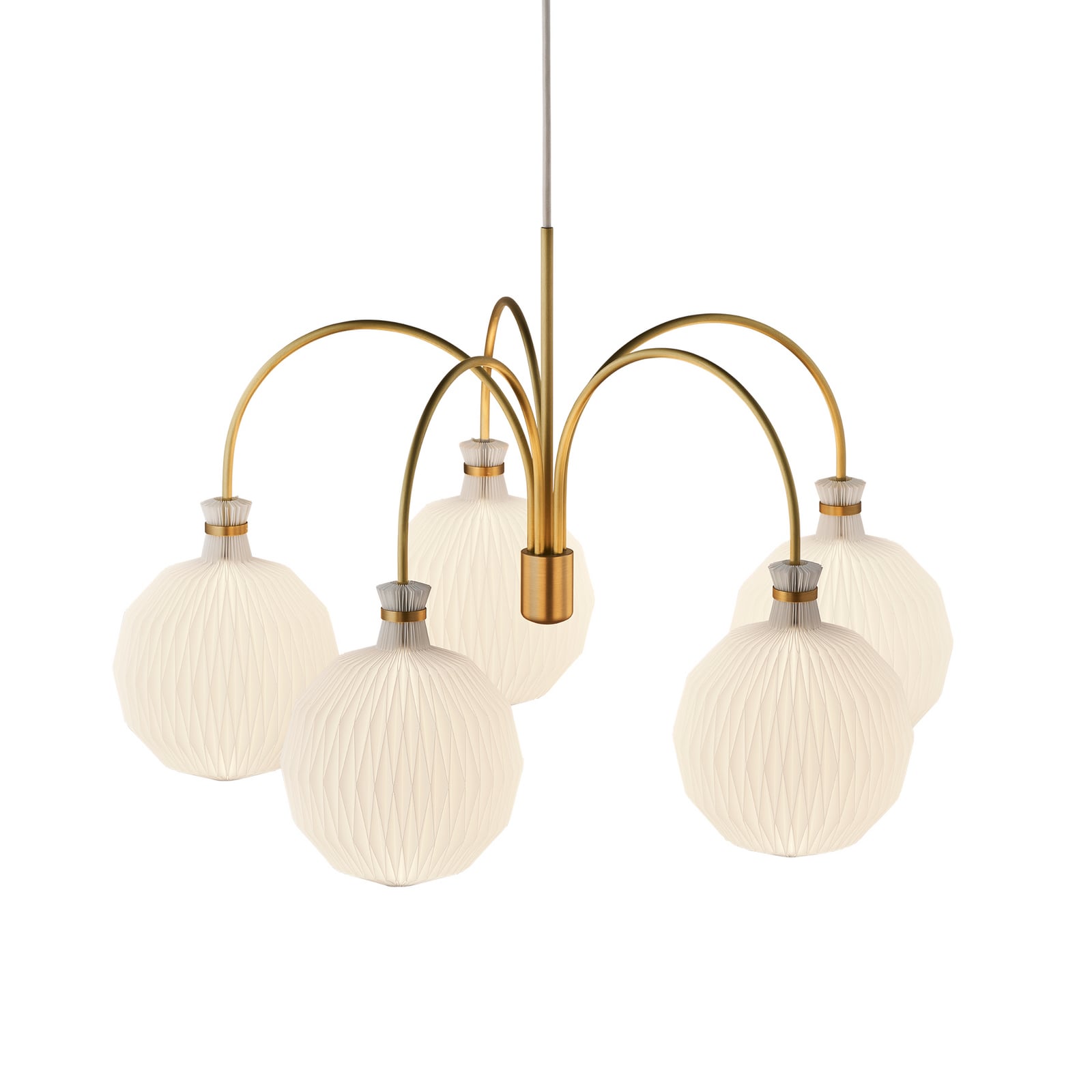 LE KLINT Kronleuchter Kaare Klint Legacy 101, weiß, 5-flg. LE KLINT Kronleuchter Kaare Klint Legacy 101, weiß, 5-flg.