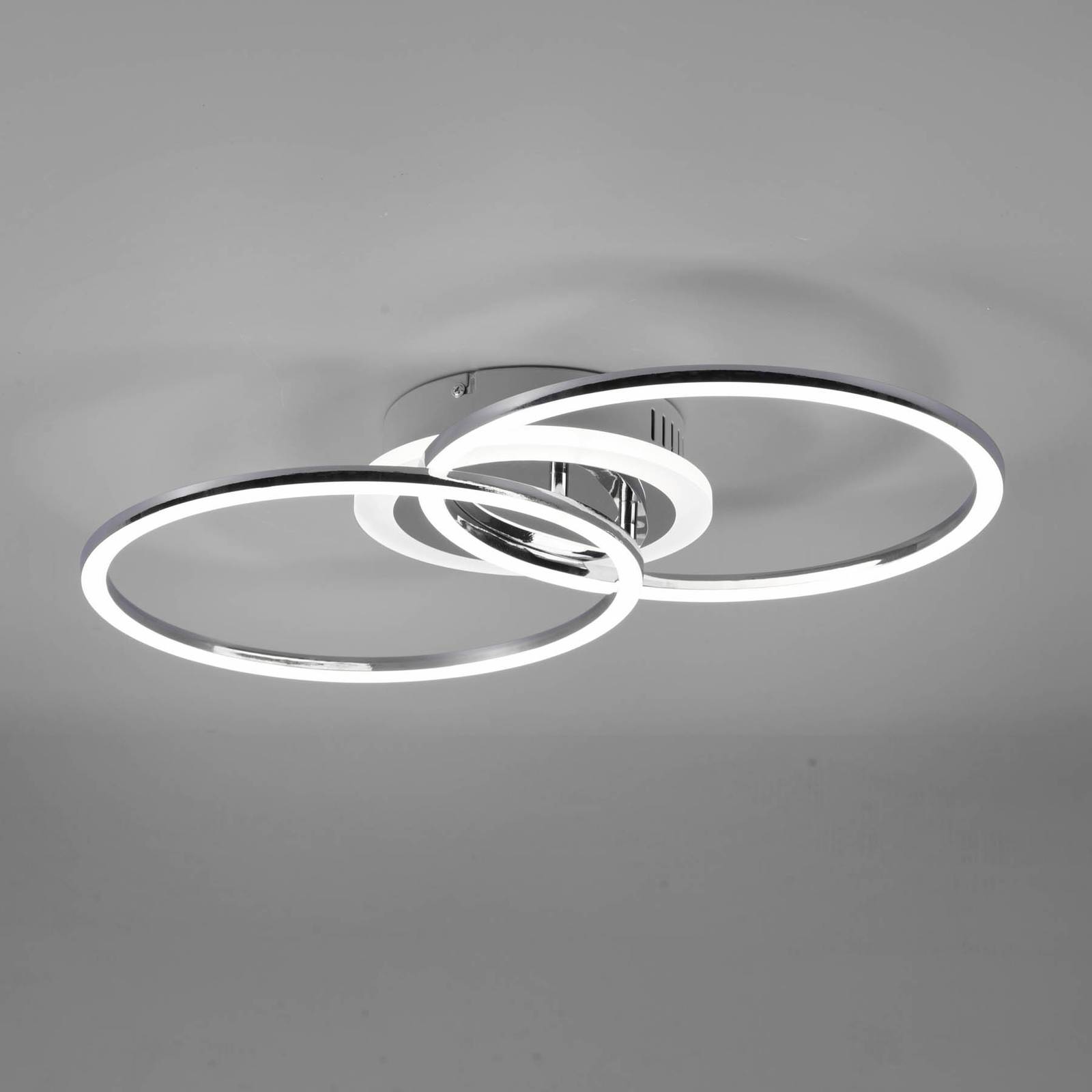 Venida LED-loftlampe i ring-design krom