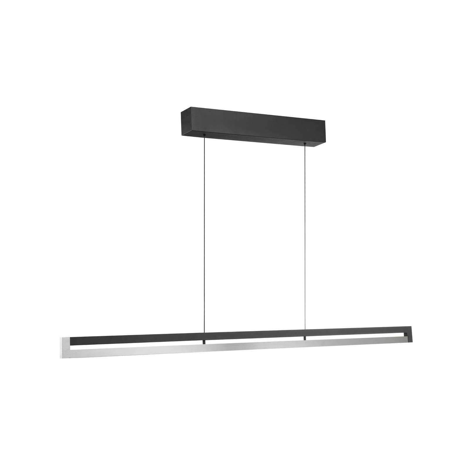 LED-Hängeleuchte Pulse, Länge 120 cm, schwarz, Metall günstig online kaufen