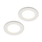 Prios LED-Einbaulampe Cadance, weiß, 12 cm, 2er-Set, CCT