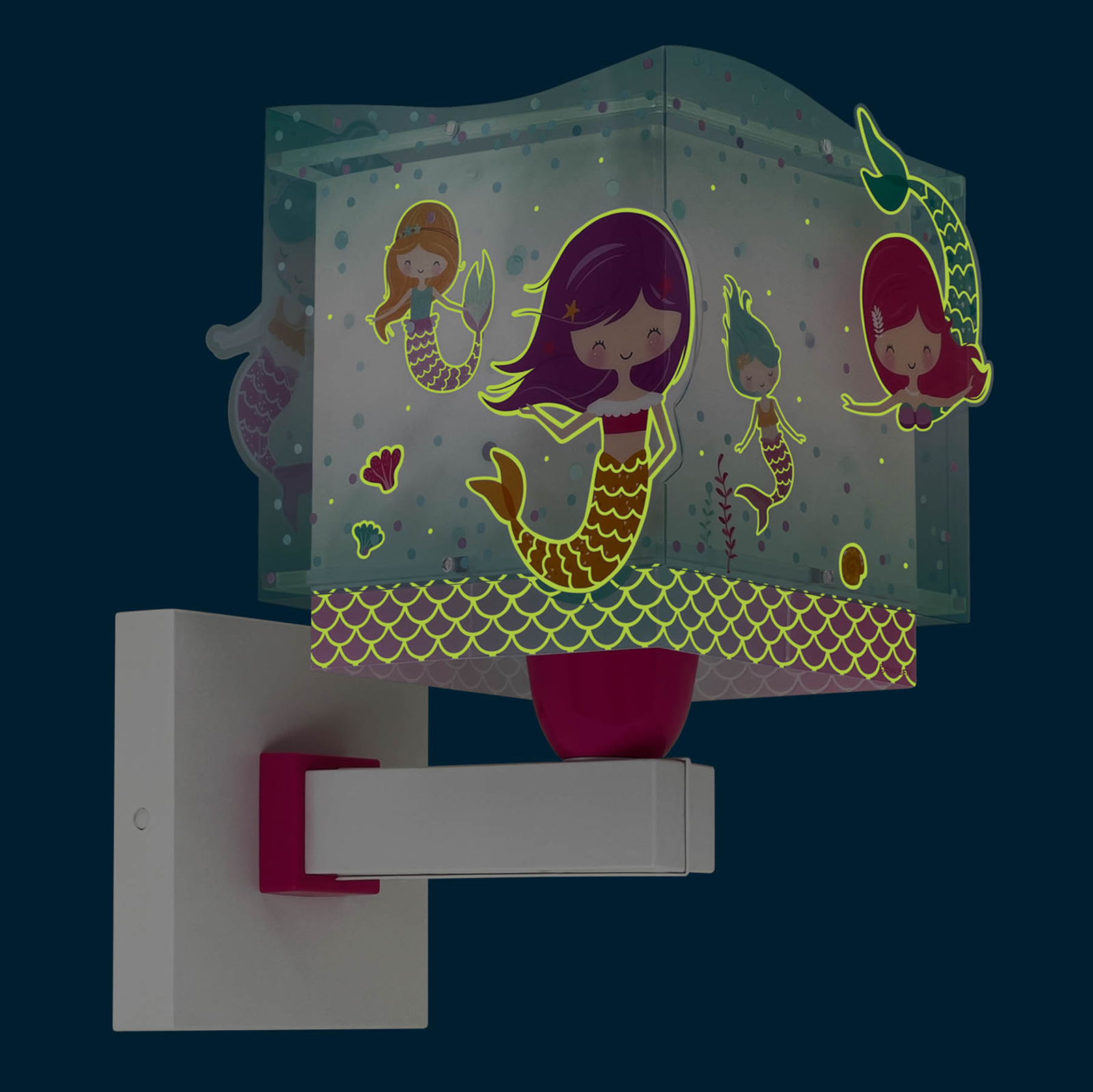 Dalber Mermaids sienas lampa ar nāras motīvu
