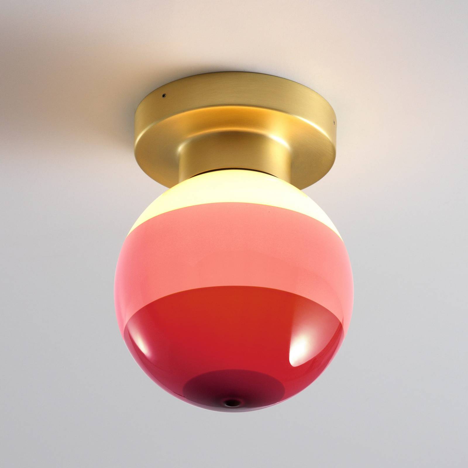 MARSET LED-Wandlampe Dipping Light A2, burgunderrot/messing günstig online kaufen