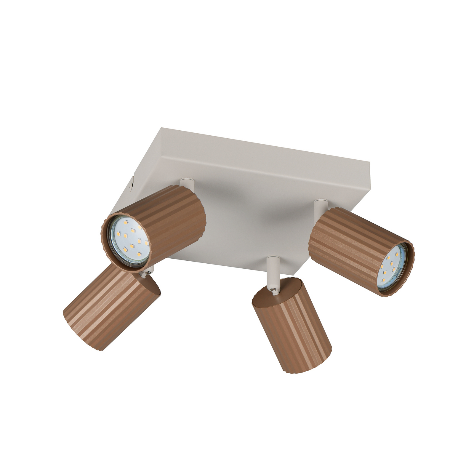 Stropni žaromet Soka, rjava/siva, dolžina 20 cm, kovina, 4-krilni. Stropni žaromet Soka, rjava/siva, dolžina 20 cm, kovina, 4-krilni.