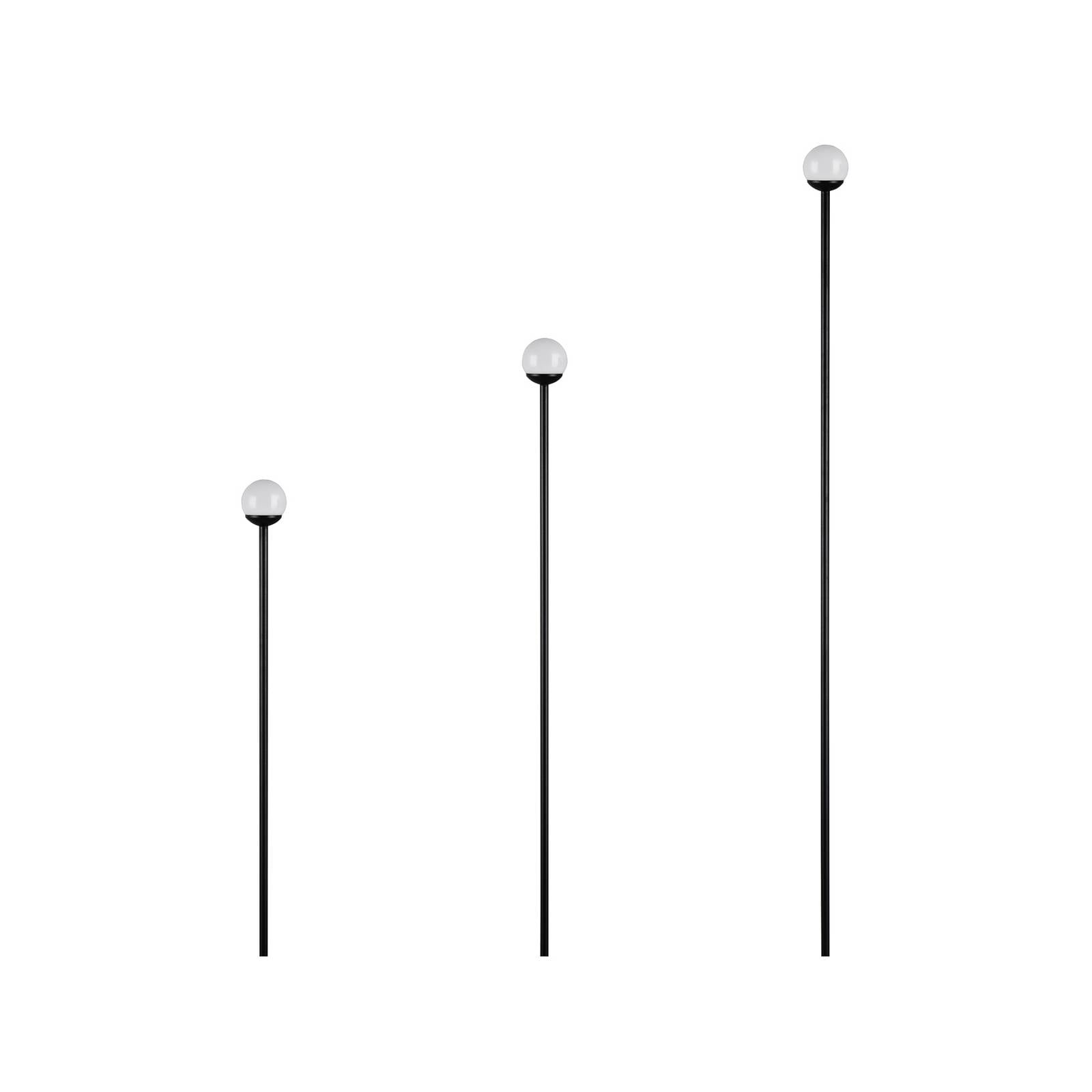 LED-Erdspießleuchte SCOOP, schwarz, 3-flammig, IP44, Stecker