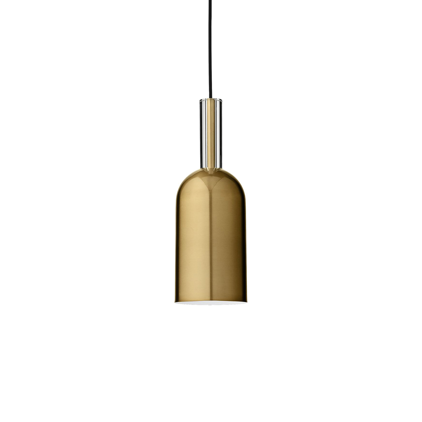 AYTM Luceo pendant light, cylinder, gold, Ø 12 cm