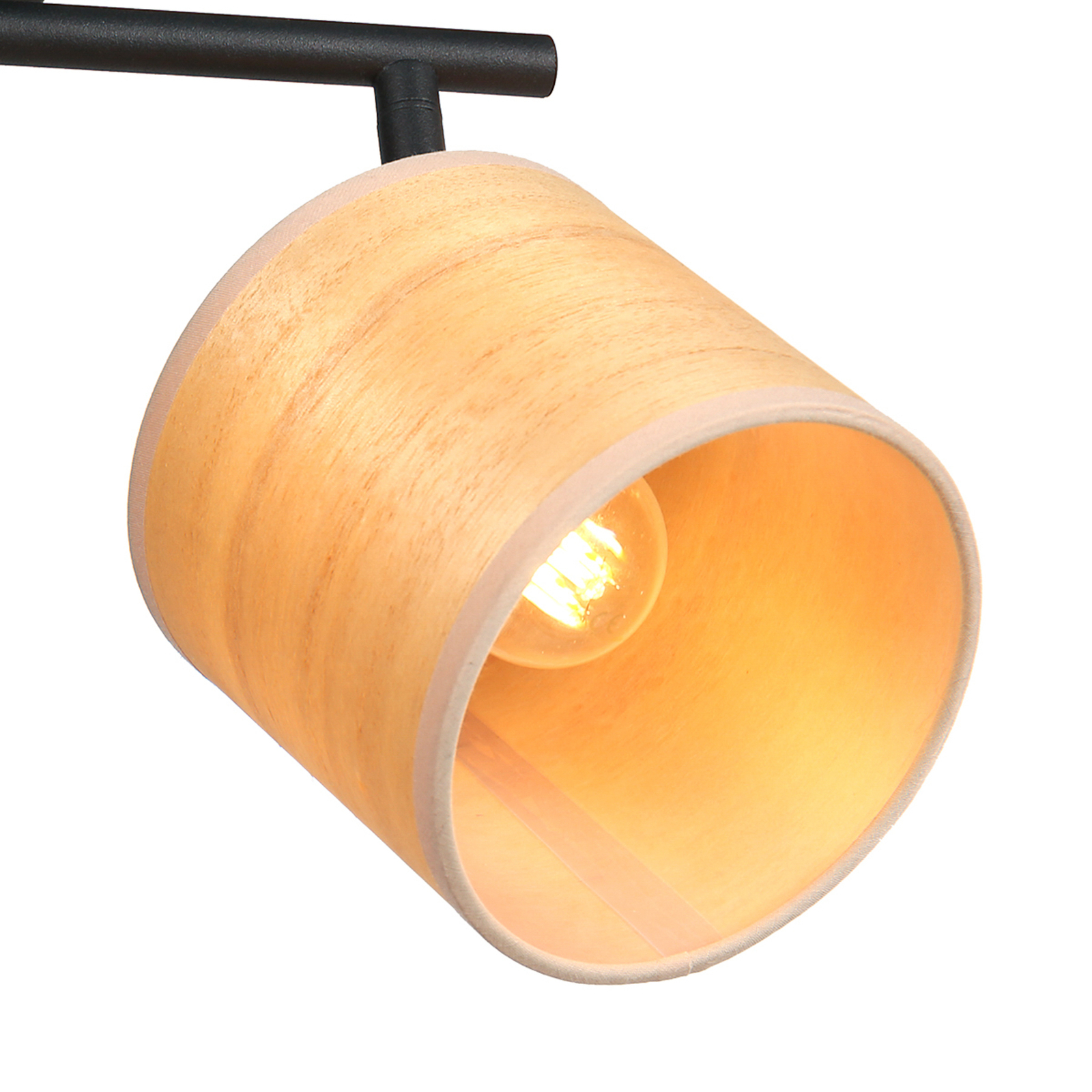 Bamboe plafondlamp, 2-lamps