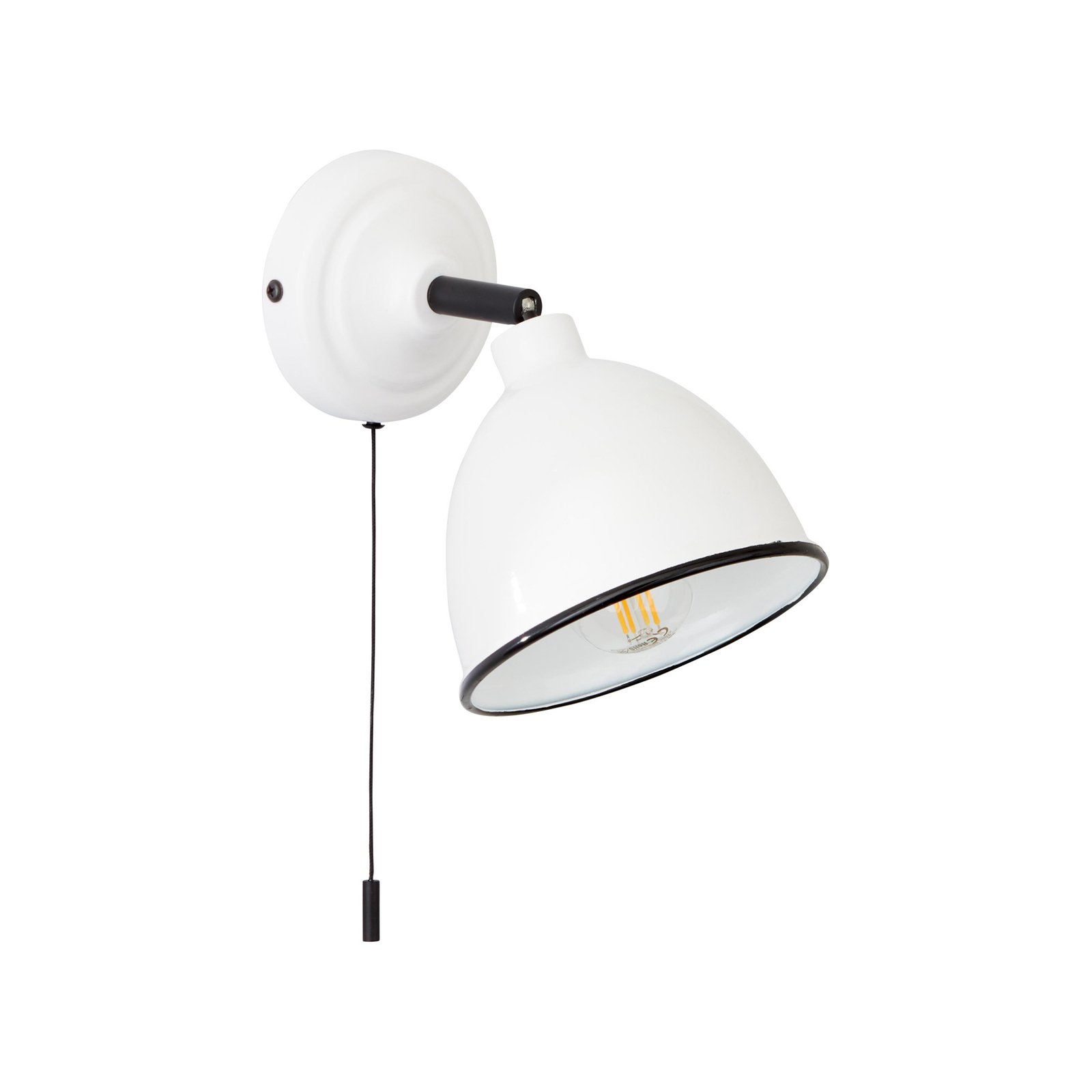 Telio wall light, white, width 12.5 cm, metal