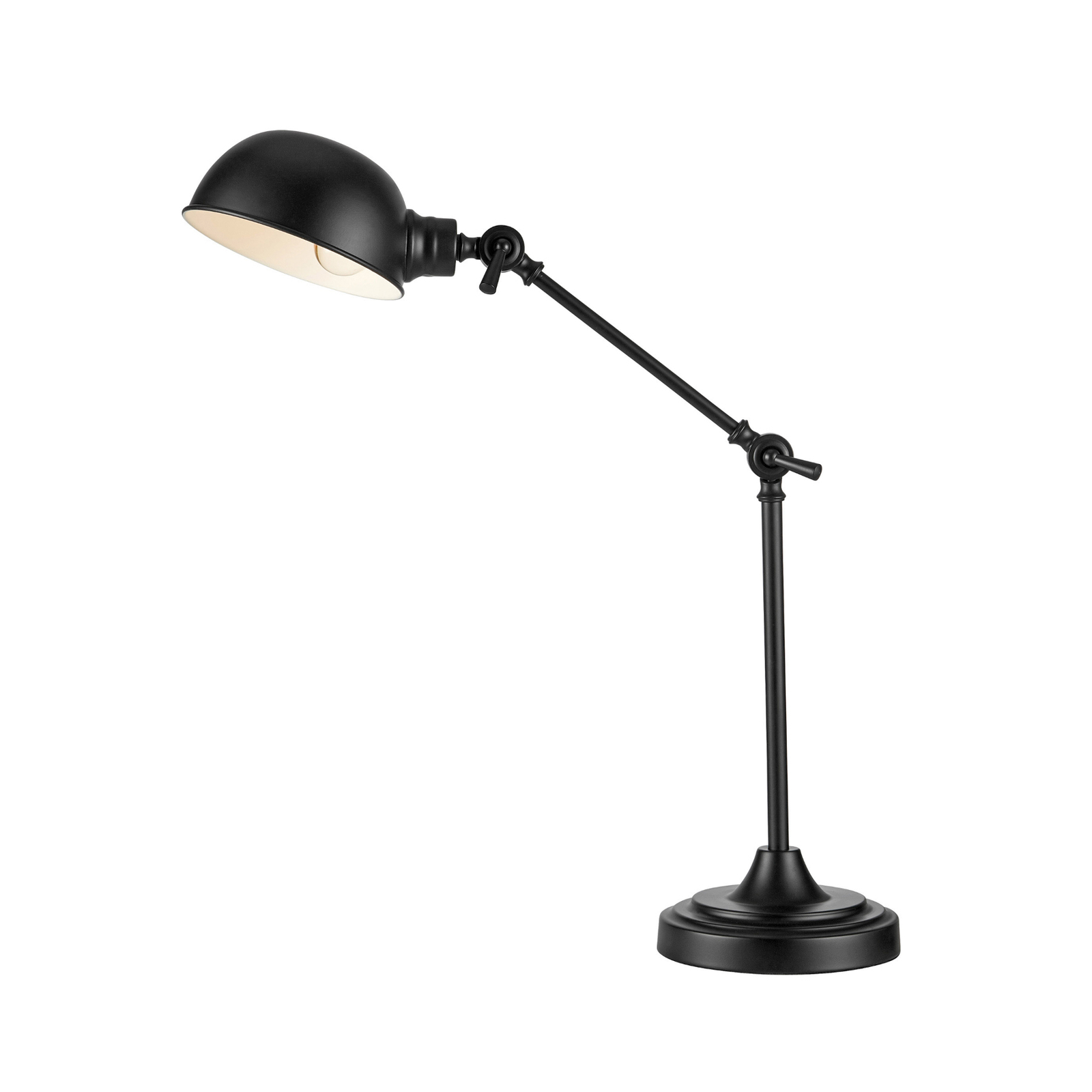 Portland bordlampe, 2-veis justerbar, svart