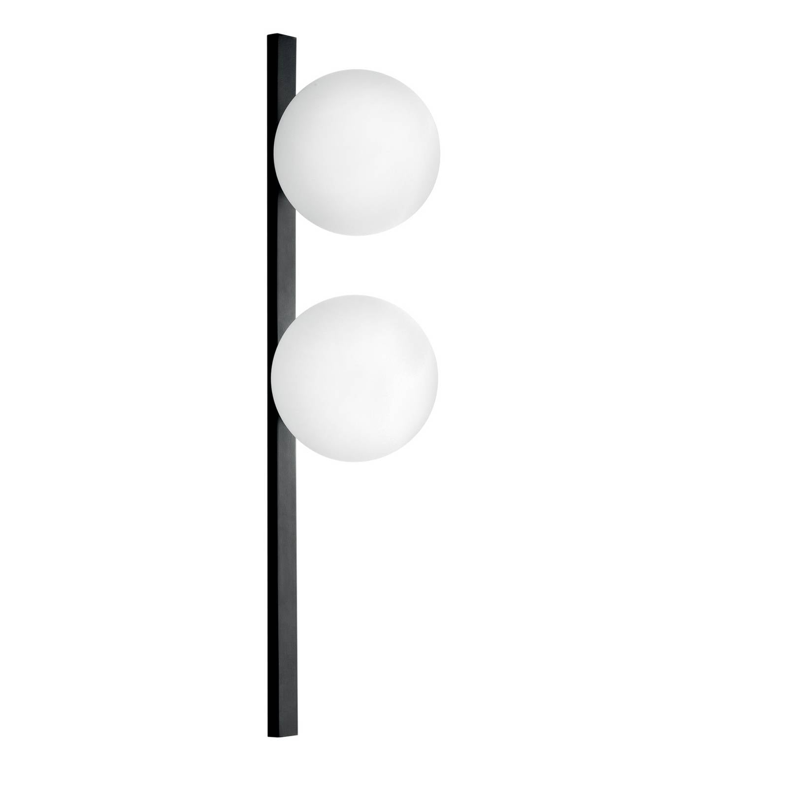 Fan Europe Lighting - Fan Europe Enoire - Twin Globe Wandleuchte Schwarz Opal E14