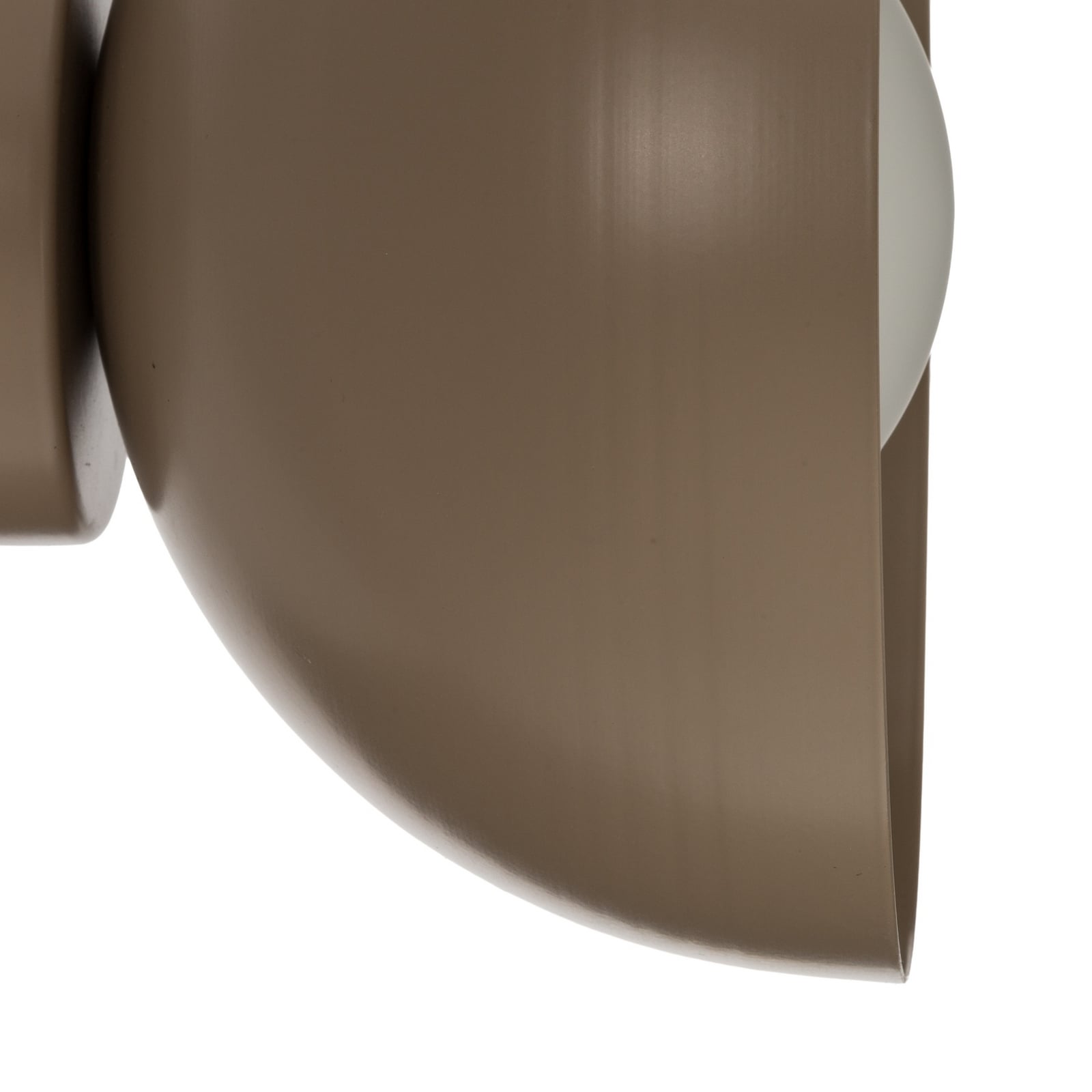 Applique Bibi K1, beige, acciaio/vetro, Ø 18 cm