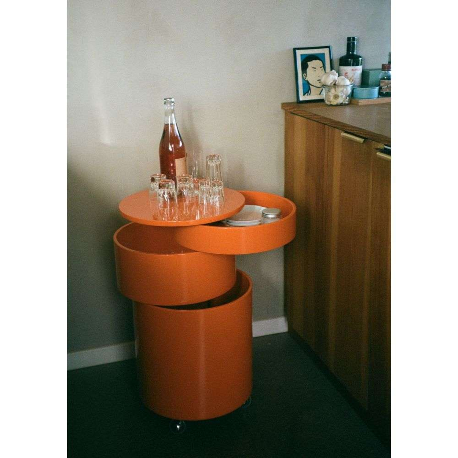 Barboy High Gloss Side Table Orange - Verpan